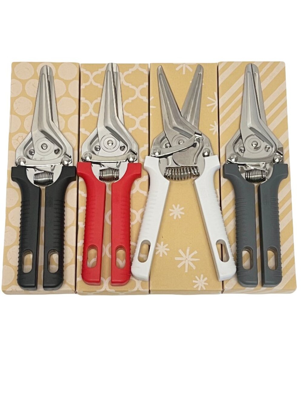 Kuhn Rikon Shears Scissors Set of 4 NEW ESSENTIAL COLORS K49303